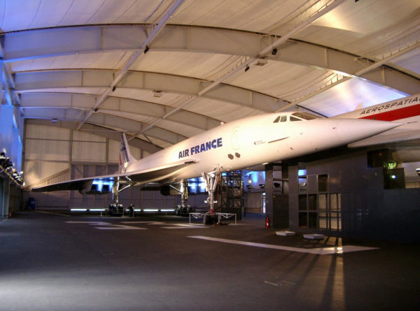 Le Concorde aux couleurs d'Air France préservé au musée du Bourget.