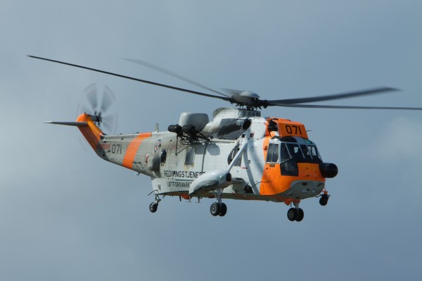 Un Sea King norvégien dans sa configuration actuelle de recherche et sauvetage.